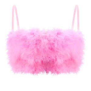 Pink feather top